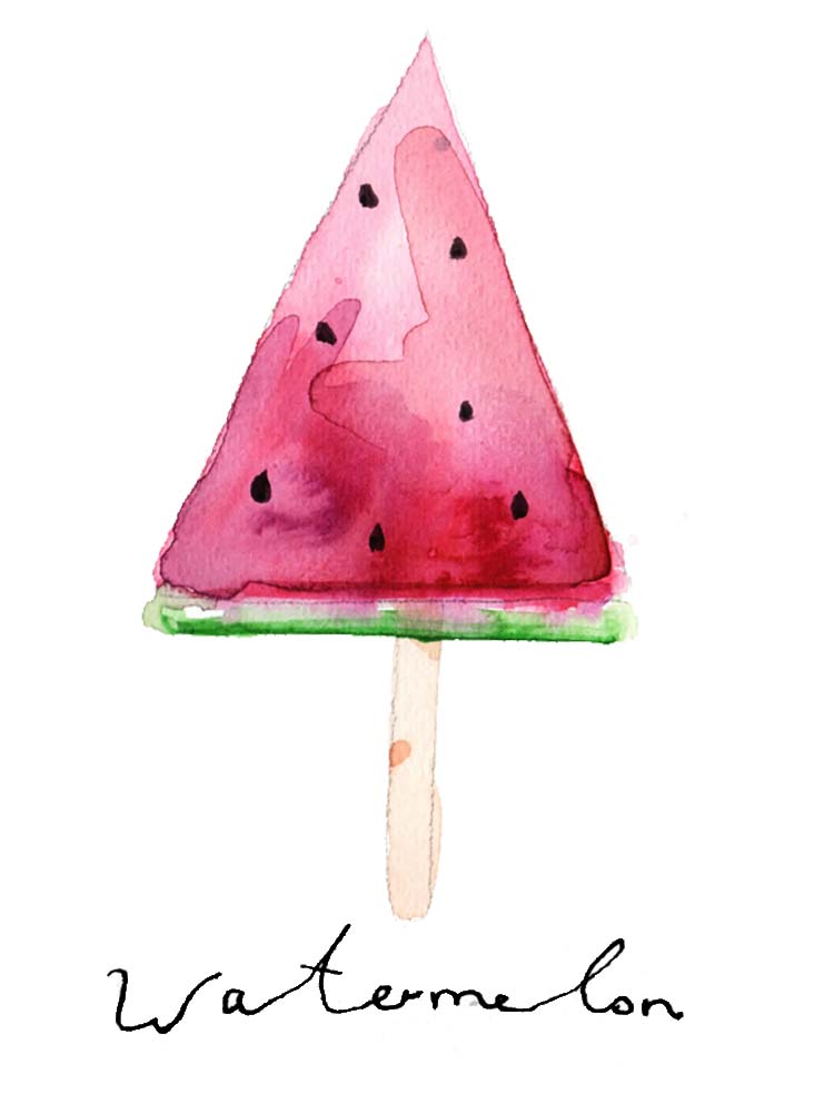 Illustration, Illustrationen, Eis, Illustration Eis, Aquarell,