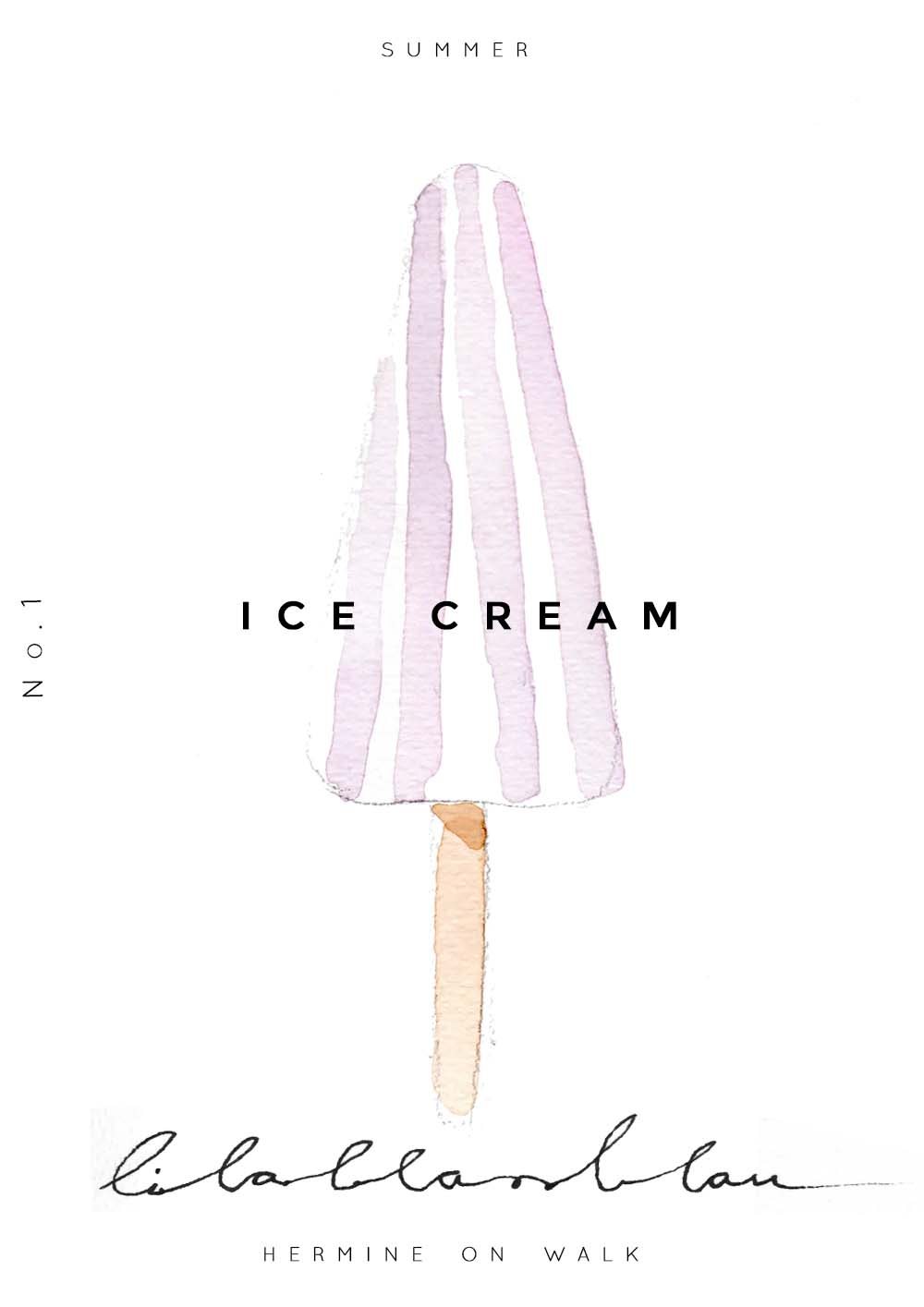 Illustration, Illustrationen, Eis, Illustration Eis, Aquarell,