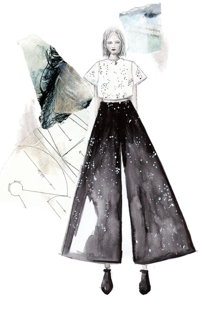 Du designst gerne Mode ? Ich gebe dir Tipps, wie du deine eigene Modekollektion erstellen kannst und wie ich selber bei meiner Kollektion zum Thema Weltraum vorgegangen bin! Lies sie und starte gleich durch! Hermine on walk | Fashion Design | Mode Design | Fashion Illustration | Fashion Sketch | 